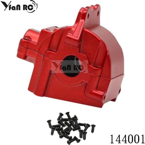 2PC Metal Wave Box Gear Box Shell Cover Differential Housing 144001-1254 for Wltoys 144001 1/14 RC Car Parts