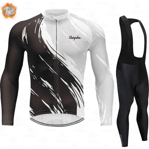 2022 Long Sleeve Jersey New Winter Cycling Clothing Ralvpha Mens Team Warm Jacket Set MTB Clothes Thermal Fleece Ropa Ciclismo