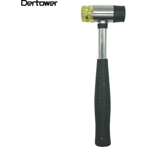25MM Practical Double Face Soft Tap Rubber Hammer Mallet Handheld DIY Leather Tool Multifunctional Mounting Hammer Durable
