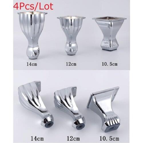 4Pcs/Lot Furniture Bath Coffee Bar Sofa Chair Zinc Leg Legs Feet With Screws,Chrome