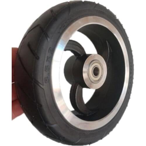 5 inch 5.5 inch Tire Aluminum Alloy Front Wheel Rear Wheel Rubber Tire Accessories for Carbon Fiber Electric Scooter Spare Parts