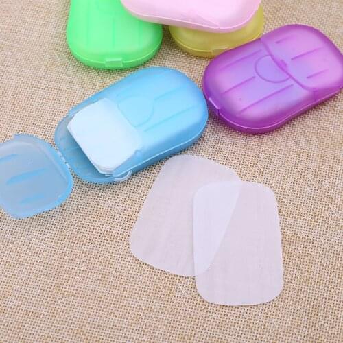 5 Box Portable Soap Paper Outdoor Travel Camping Washing Hand Clean Wash Care X7JD