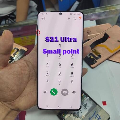 6.8" Original used small point For Samsung Galaxy S21 Ultra G998B G998F G998U LCD Display Touch Screen Digitizer Assembly
