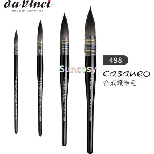 Da Vinci Watercolor Series 498 paint brush - Round Quill - Casaneo New Wave Synthetics - Vegan - Made in Germany