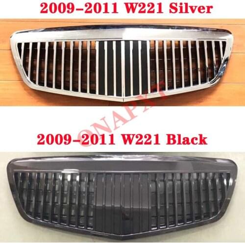 Auto Car For Mercedes-Benz S-class W221 S320 S350 Front ABS Maybach Stylin Front Hood Radiator Grille Middle Grille 2005-2011
