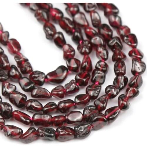 Natural small Stone beads Garnet Gravel Loose Spacer Loose beads for Jewelry Necklace Charm Bracelet Making DIY accessories 15