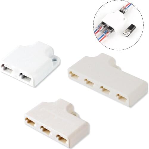 Fast Push-in wire connector special splitter for cable crimping terminal 2-pin LED car wiring connector 1 in 2/3/4 out