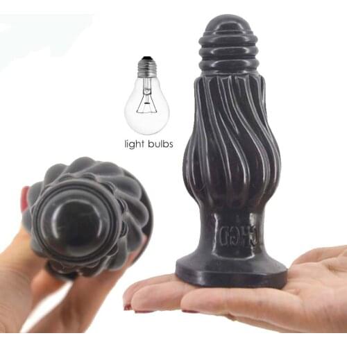 Cheap anal plug deep texture anal toys butt plug screw small dildo sex products ligh bulbs erotic masturbator sex toys