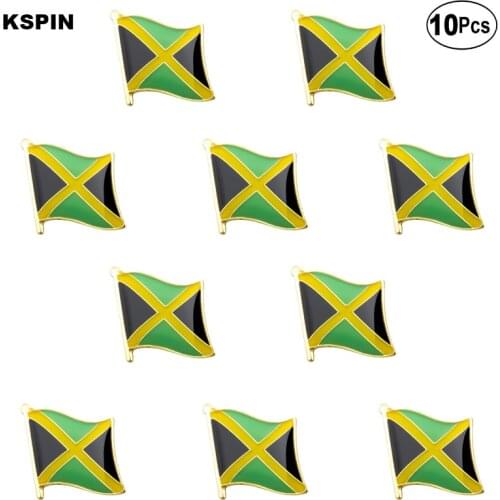 Jamaica Flag Lapel Pin Flag badge Brooch Pins Badges 10Pcs a Lot