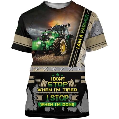Oversized 3D Print New Car Tractor T shirt Men Hip Hop Ropa Hombre Casual Streetwear Boy T-shirt Man Tshirt Tops Male Clothes