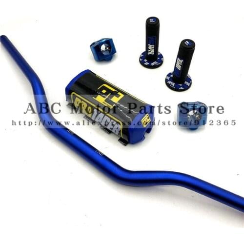 Motorcycle Handlebar 1-1/8" Handle bar Pads Grips Pit Pro Racing Dirt Pit Bike Motorcycle CNC 28.5mm Adapter PRO TAPER Grips