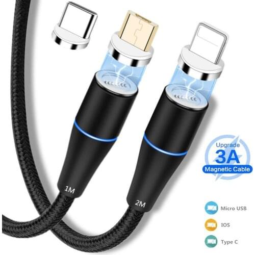 Tutew 3A USB Type C LED Cable USB C Cable for Samsung S10 S9 Quick Charge 3.0 USB C Cable Phone Cord Fast Charging C Cable Wire