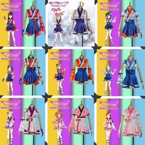Cosplay Costume Love Live Mijyuku DREAMER Kanan Hanamaru Ruby Yoshiko Riko You Chika Dia Mari Mini Dress Adult Women Stage Skirt