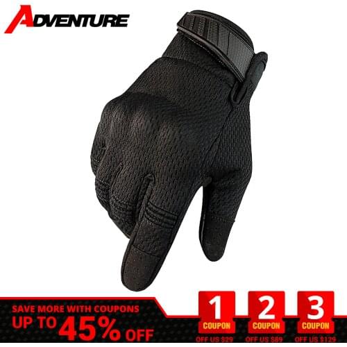 Motorcycle Gloves Touch Screen Full Finger Gloves Mesh Breathable Tactical Camouflage Gloves Guantes Moto Motocross Protection
