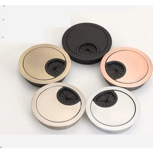 1Pcs Zinc Alloy Desk Wire Hole Cover Base Computer Grommet Port Surface Line Box Desk Wire Hole Cover Base Furniture Hardware