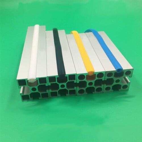 1M 6mm/8mm /10mm Flat sealing Aluminum Profile Decorative PVC Soft Rubber Sealing side strip