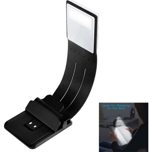 Portable LED Reading Book Light With Detachable Flexible Clip USB Rechargeable Lamp For Kindle eBook Readers