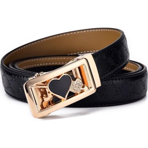 New boutique womens luxury automatic buckle belt jeans belt multi-color optional casual fashion skirt belt