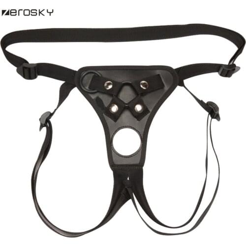 Zerosky Beginner Strap On Harness Nylon Strap On Dildo Sex Toys For Couples Adjustable Lesbian Adult Sex Toy with O Ring