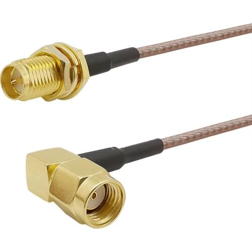 Rp-sma Female to Rp-sma Male Right Angle Assembly Pigtail Extension cable RG316 Jumper 50ohm RF Coaxial cable connector Terminal
