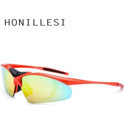 HONILLESI TR90 Polarized Sports Men Sunglasses Sun Glasses 2019 Fishing Driving Myopia Prescription Goggles Shades 5 Lens 3202