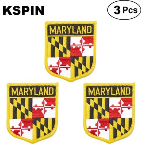 U.S.A Maryland Shiled Shape flag patches national flag patches for Cothing DIY Decoration