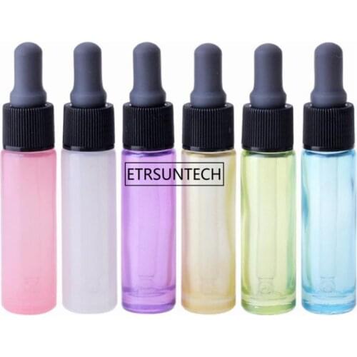 100pcs 10ml Glass Dropper Bottle With Lid Portable Glass Eye Dropper Aromatherapy Esstenial Oil Bottle F2931