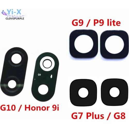 2pcs/lot Rear back main camera glass lens For Huawei G7 Plus / G8 G9 / P9 lite / G10 / Honor 9i / Nova 2i