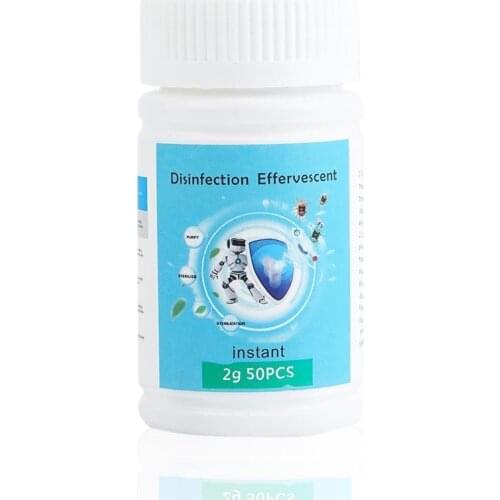 50PCS Swimming Pool Cleaning Tablets Purify Water Disinfect Chlorine Pills Instant Effervescent Foaming Cleaners Toilet Cleaning