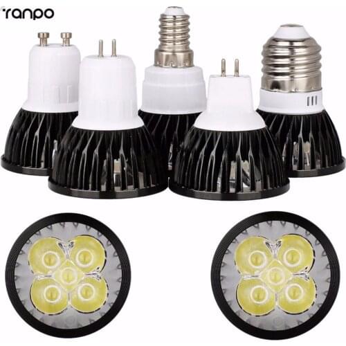 New Black LED Spotlight GU10 GU5.3 6W 8W 10W Super Bright AC 85-265V lamp Spot light For home illumination