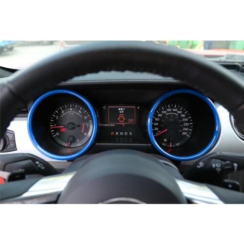 ABS Car Interior Decoration Instrument Panel Decoration Ring for Ford Mustang 2015+ Stylish Decals Colorful Car Stickers