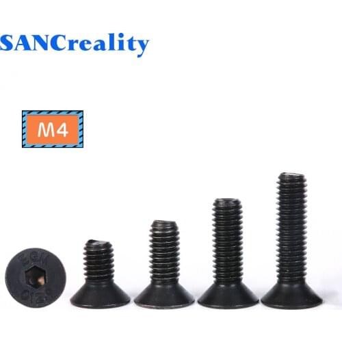 M2 M2.5 M3 M4 M5 M6 Black Grade 12.9 Countersunk Head Flat Socket Cap Screw Machine Screws