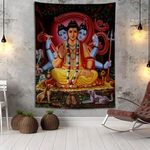 Custom High Quality Indian Gods Hanging Tapestry Home Party Decoration Tapestries Photo Background Cloth Table Cloth Wall Tapes