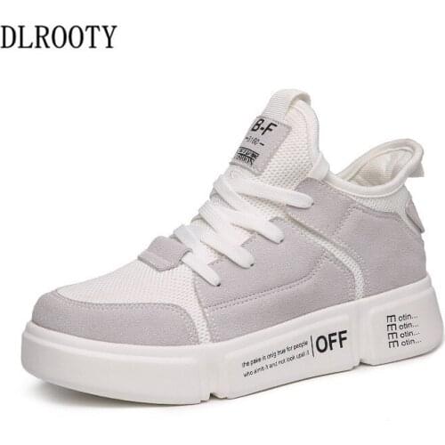 Women Flat Shoes Outdoor Casual 2018 Fashion Mesh Breathable Couple Shoes Lace Up Height Increasing Shoes Woman Platform