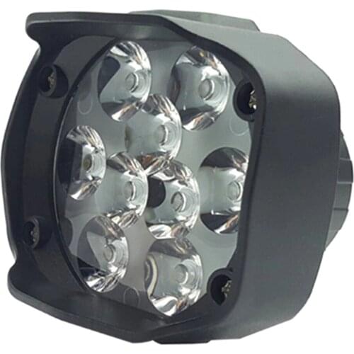 1-Pc Motorcycle Super Bright IP67 High Power 9-LED 6W White Headlight Work Light Driving Fog Light Work Spotlight 6000K White