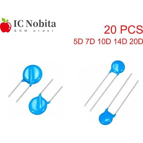 20PCS Varistor 5D 7D 10D 14D 20D Piezoresistor 14D471K 10D471K 10D431K 14D270K 14D431K 20D471K 7D271K 300V 140V 270V 430V 240V