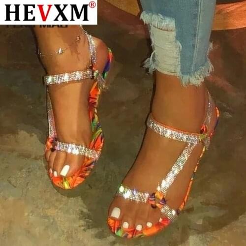 2020 Summer Beach Bling Crystal Rome Ladies Sandals Rhinestone Platform Mixed Color Cutouts Wedges Women Sandals Shoes Woman