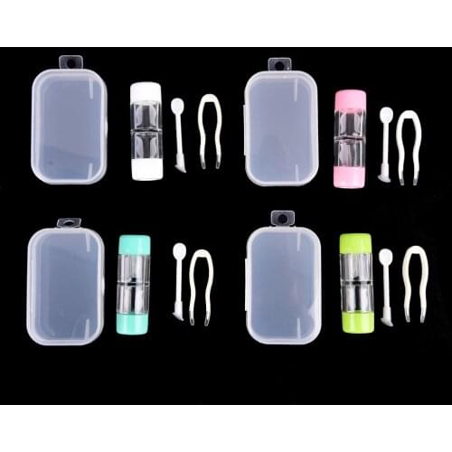 3Pcs/set Portable Small Lovely Contact Lens Travel Eyewear Case Bag Box Container Holder Randomly