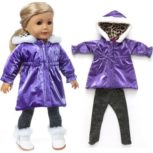 43cm Baby new born Doll winter clothing for baby doll clothes 18 Inch girl Doll jacket Coat, Shoes are not included