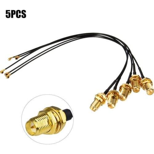 5pcs Cable 12cm IPX to SMA Female UFL SMA Connector Coaxial RF pigtail cable WiFi Antenna Pigtail