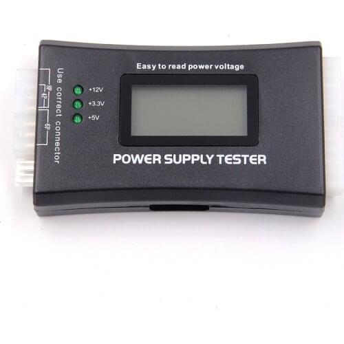 Newest Digital LCD Power Supply Tester Multifunction Computer 20 24 Pin Sata LCD PSU HD ATX BTX Voltage Tester