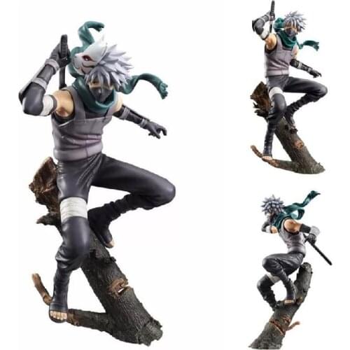 Anime Naruto Anbu Ninja Dark Hatake Kakashi Manga Figurine Statue PVC Action Figure Collection Model Doll Toys Decoration