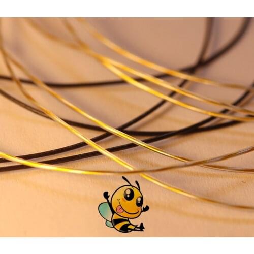 Diy earphone cable single crystal copper gold plated silver plated OD:0.65MM