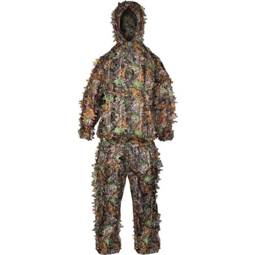 Outdoor Suit Camouflage Clothes Jungle Suit CS Training Leaves Clothing Hunting Suit Pants Hooded Jacket For Men Women Kids