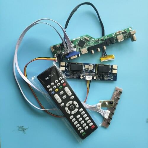 Kit for M190Z1-L01/M190Z1-L03 1680x1050 Screen 30pin Remote LVDS Controller Board VGA AV TV Audio 4 lamps Panel HDMI USB 19"