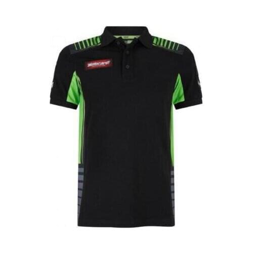 Locomotive ATV Bike Riding T shirt Polo Shirts For Kawasaki Mens Summer Black Green Moto Racing Jersey