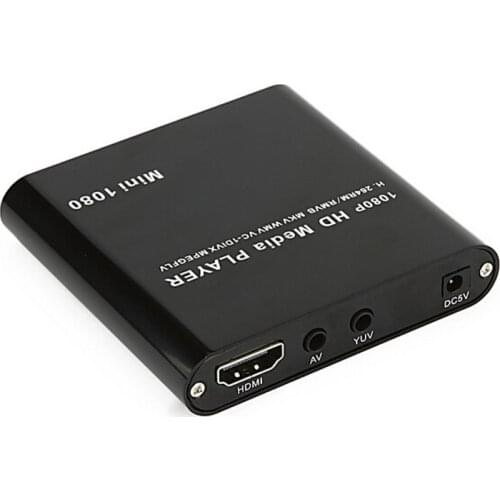 Mini Full HD Media Player Support SD Card USB Disk 1080P Autoplay Video Photo Music MP4 MP3 Multi-Media HDD Advertising Player