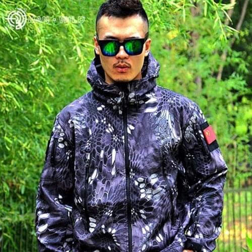 HANWILD High quality TAD V 4.0 Men Outdoor Hunting Camping Waterproof Windproof Polyester Coats Hooded TAD softshell Jacket