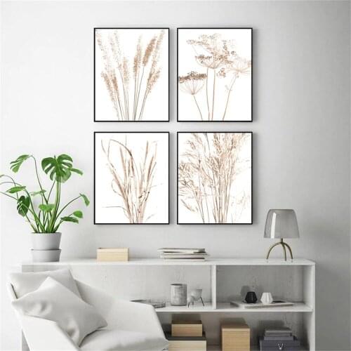 Nordic Style Farm Plant Flower Wall Art Botanical Canvas Painting Leaves Posters and Prints Large Wall Pictures Farmhouse Decor