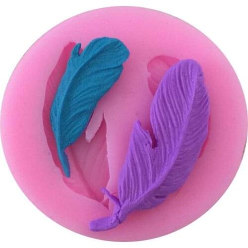 New Feather Decoration Liquid Silicone Mold Sugar Cake Mold G142